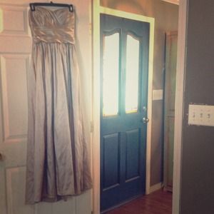 Toast colored bridesmaid dress