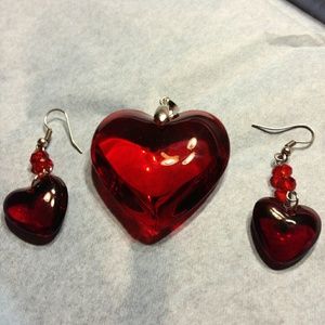 Pendant and earring set