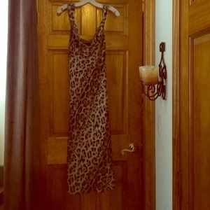 Leopard Print Silk Dress