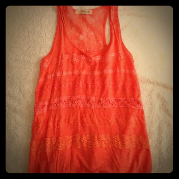 Coral tank top