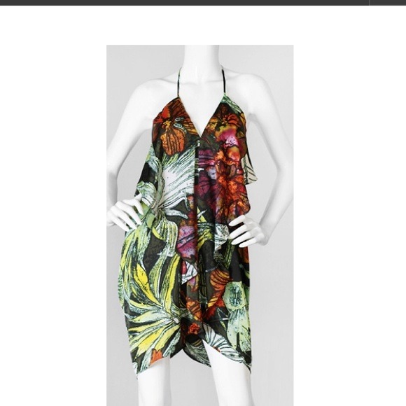 Brand new printed waterfall dress