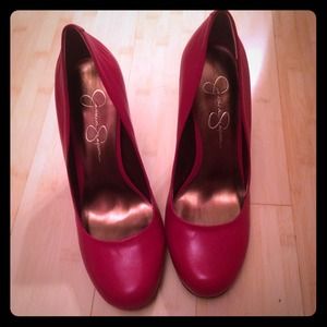 Jessica Simpson Red Leather Pumps