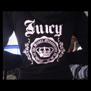 Black juicy couture zip up hoodie