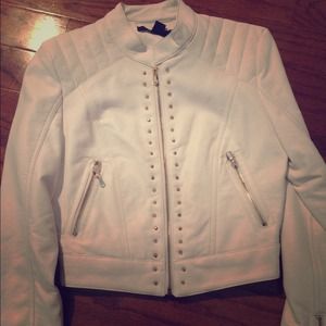Cream pleather jacket