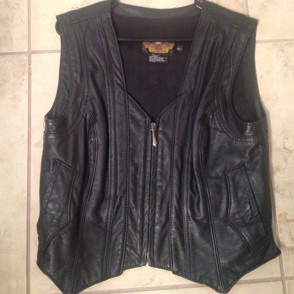 HD embossed leather women's vest