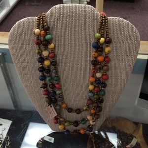 Multi colored, beaded necklace