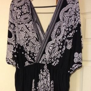 Black/white handkerchief dress