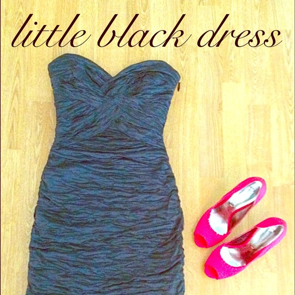 Black strapless BCBG dress