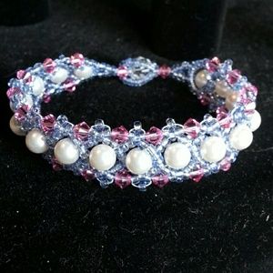 Pearl Parisian Lights Bracelet Pink and Blue