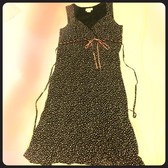 Motherhood maternity black and white dress