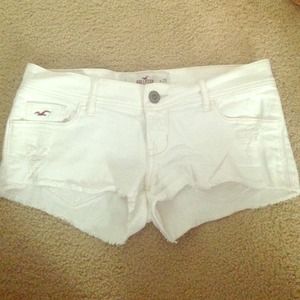 White Hollister Jean Shorts
