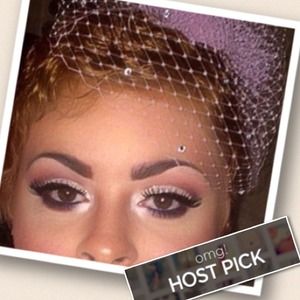 CUSTOM pink birdcage fascinator veil