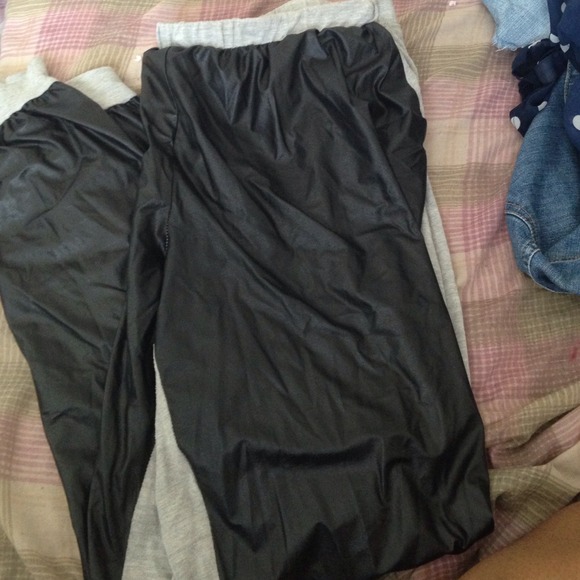 Leather Joggers
