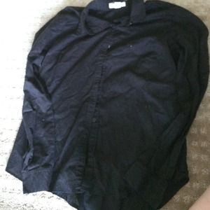 Forever XI black button down blouse