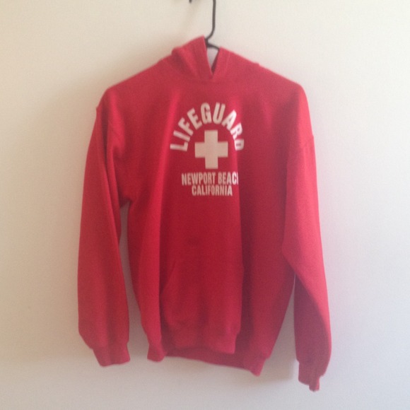 Newport Beach red lifeguard sweatshirt!