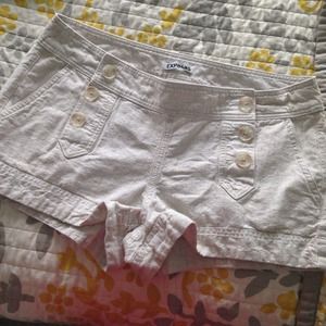 Express sailor shorts - linen blend - light tan