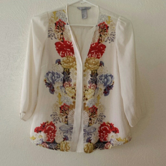 Gorgeous cream and floral blouse