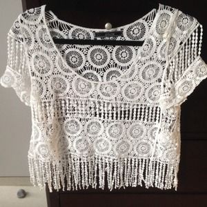 Bohemian styled see through top