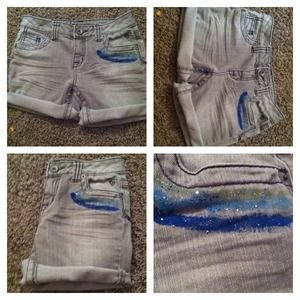 Never Worn Gray detailed Justice® shorts