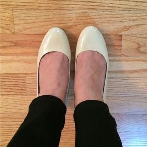 Patent leather wedges.