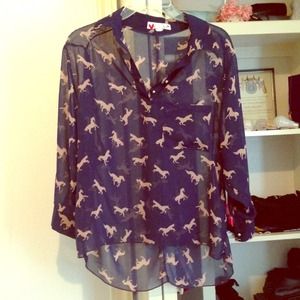 Dressy shirt with horses