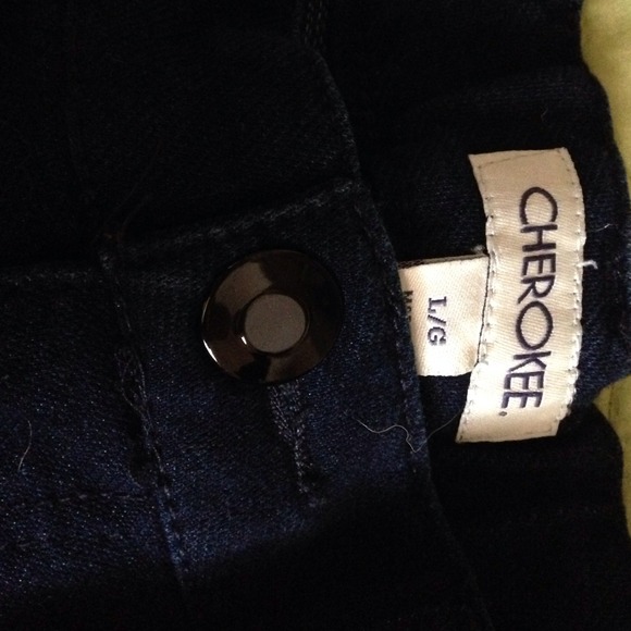 Navy blue denim jeans ,loop holes,pockets, buttons - Picture 2 of 4