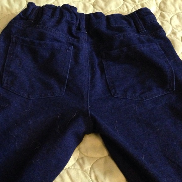 Navy blue denim jeans ,loop holes,pockets, buttons - Picture 3 of 4