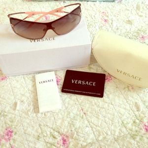 Authentic Pink Shield VERSACE sunglasses MOD 2048.