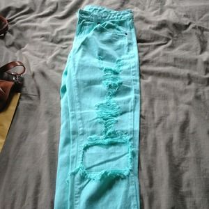 LF car mar distressed boyfriend jeans