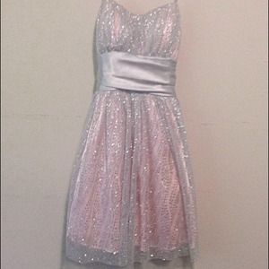 Sparkly pink strapped dress