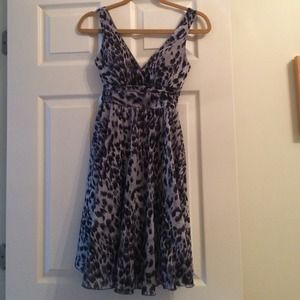 Cheetah print tee length dress!