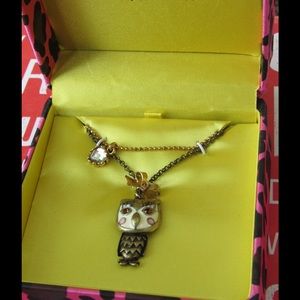 NIB owl necklace by Betsey Johnson!