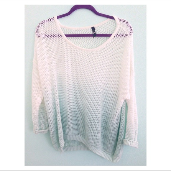 Oversized ombré knitted sweater