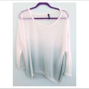 Oversized ombré knitted sweater