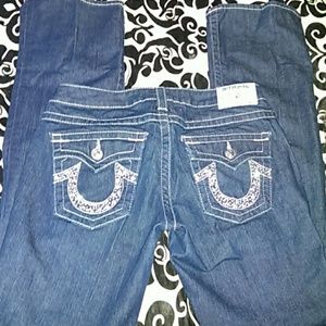 Authentic white rhinestone True Religion