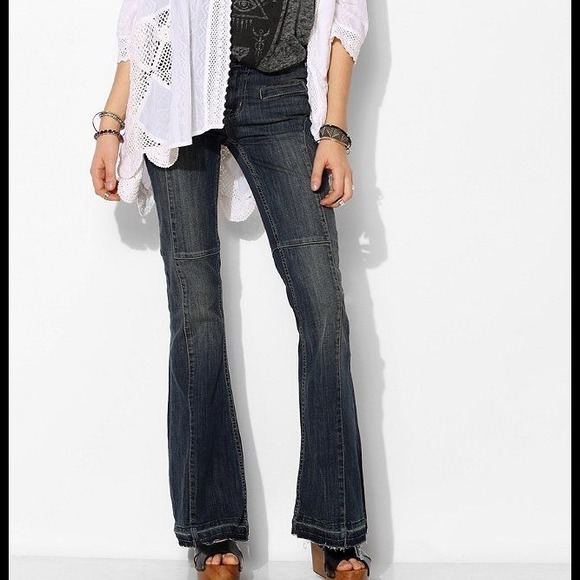 New BDG Bell Flare Tent Blue Jeans