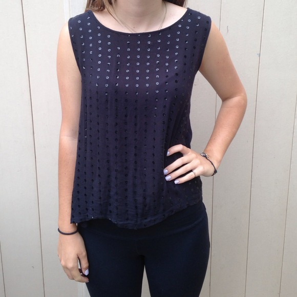 ⛔️SOLD IN BUNDLE⛔️Black Sequins Sliced Back - Picture 2 of 4