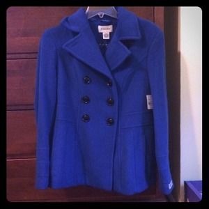 Royal Blue Structured Pea Coat