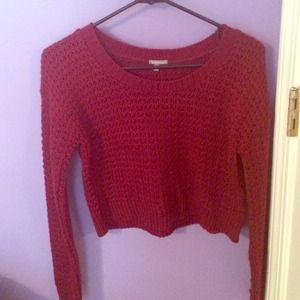 Charlotte Russe-- maroon cropped sweater