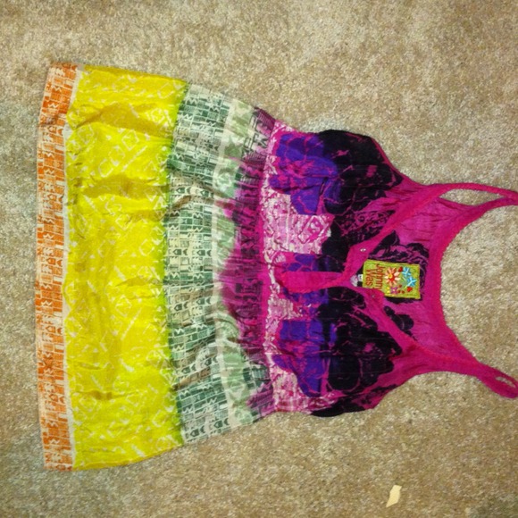 Multi colored tank tunic