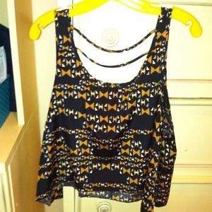 Cropped Aztec print top