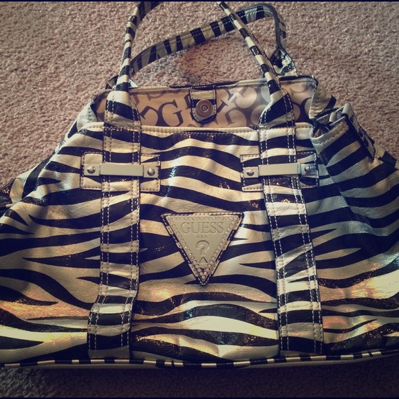 Guess Wild Candy Silver Pewter/Black Zebra