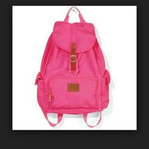 VS pink backpack with gold studds