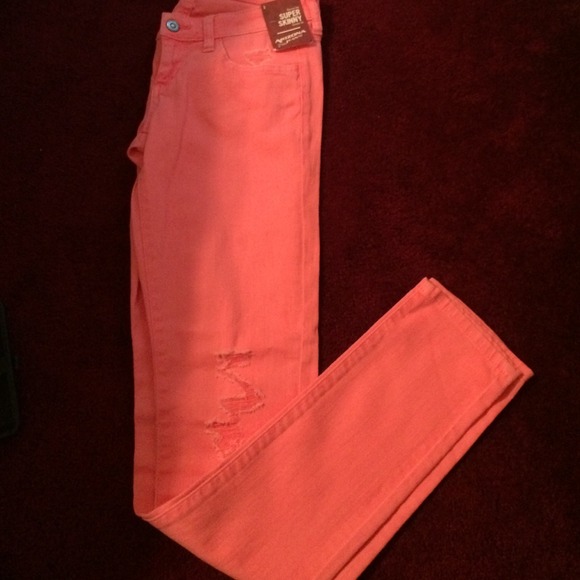 NWT Pink Distressed Jeans
