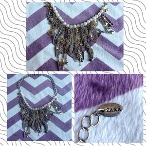 ZARA pearl/chain statement necklace