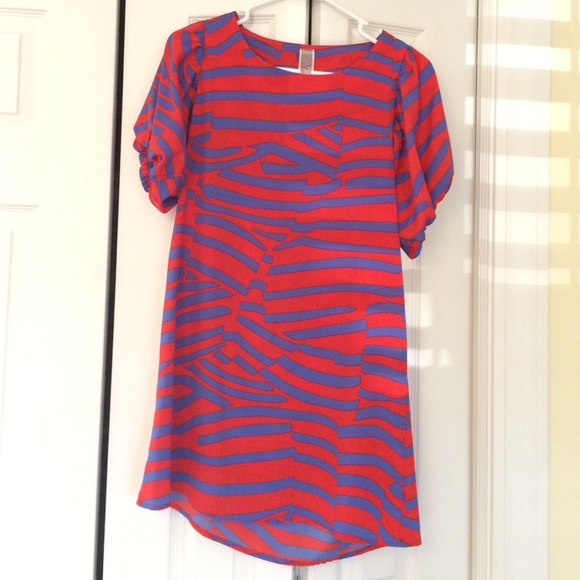 Francesca's Collections Dresses & Skirts - Orange and Blue Dress