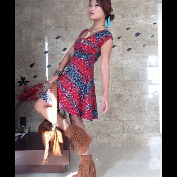 ๐ทBUNDED๐ท๐HP๐Floral Boho Chic Skater Dress - Picture 2 of 4