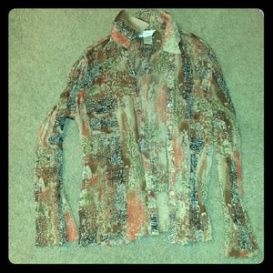 Cute ling sleeve button down shirt