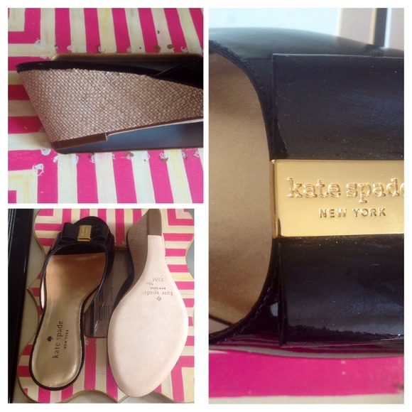 Authentic Kate Spade "dixie wedge sandals - Picture 3 of 4