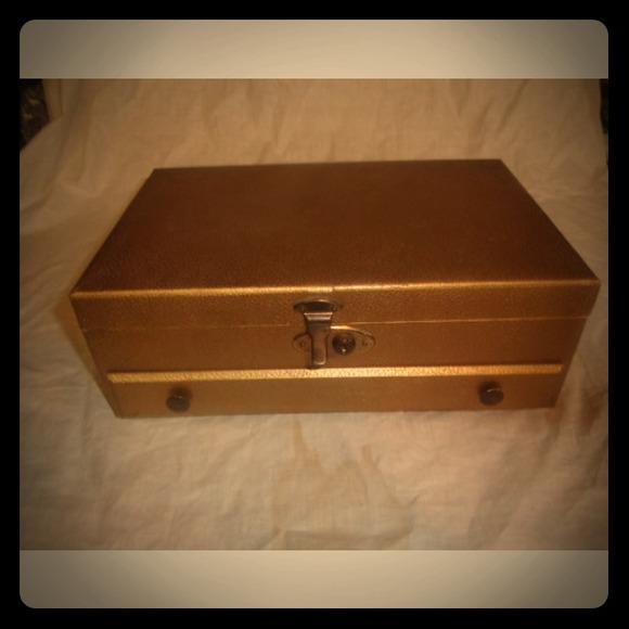 Vintage Gold Jewelry Box